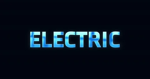 Electric. Lightning word. Text Animation Stock Footage 138956731