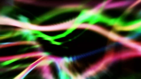 Electric Lights Motion Shiny Lines Dance Colored Background Stock Footage 81484362