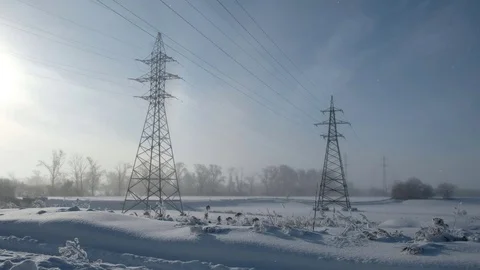 Electric Lines Stock Footage 71615655