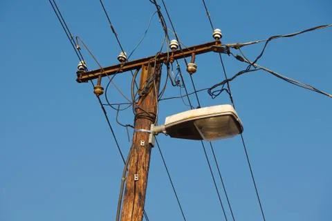Electric lines Stock Photos