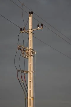 Electric lines Stock Photos