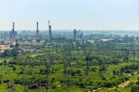 Electric lines Foto stock