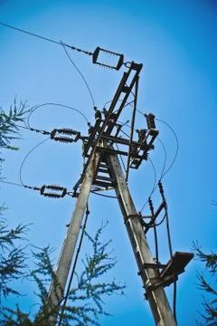 Electric lines Stock Photos