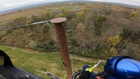 Electric Linman Training Stock Footage 130024387