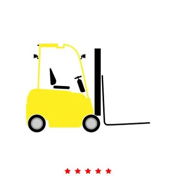 Electric loader it is icon . Stock Illustration