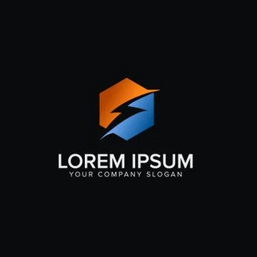 Electric logo design concept template Stock-Illustration