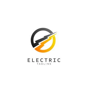 Electric Logo Design Template Flat Style Vector Stock Illustration