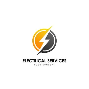 Electric Logo Design Template Flat Style Vector Stock Illustration