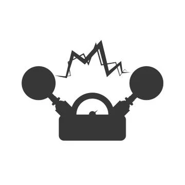 Electric machine icon. Science design. Vector graphic 库存插图