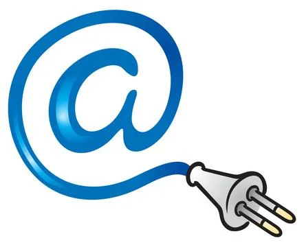 Electric mail abstract idea Stock Illustration