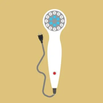 Electric massager vector icon device. Beauty skin appliance machine lifting.  イラスト素材