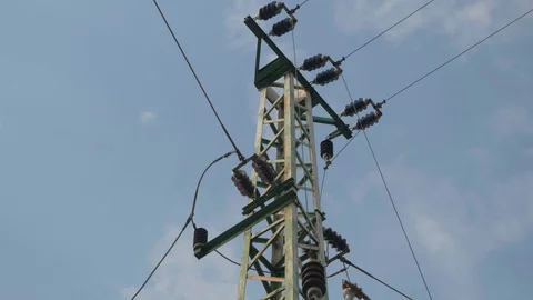 Electric mast in 4K. Stock Footage 129421650