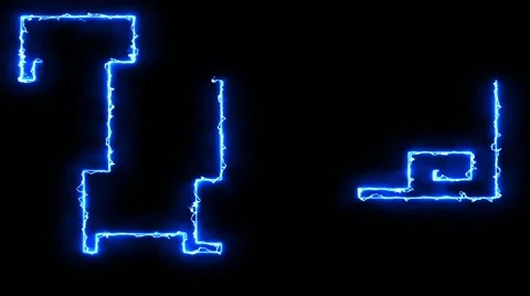 Electric Maze Forming on a Black Background Stock Footage 67477522