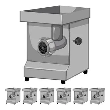 Electric meat grinder cartoon vector graphic Stock Illustration