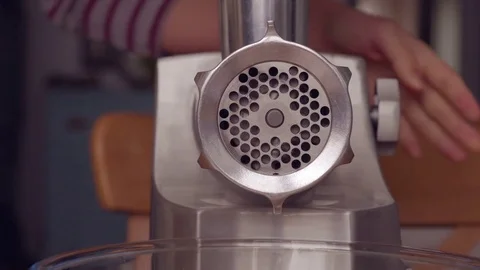 Electric Meat Grinder Stock Footage 72219240