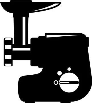 Electric Meat Grinder Icon in flat style. Vector Illustration Illustrazione stock