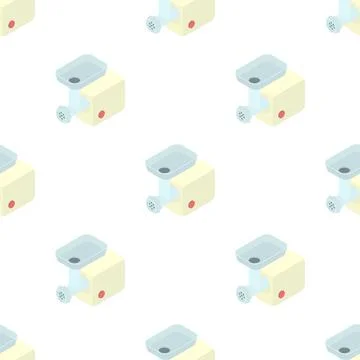 Electric meat grinder pattern seamless vector Illustrazione stock