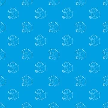 Electric meat grinder pattern vector seamless blue Illustrazione stock