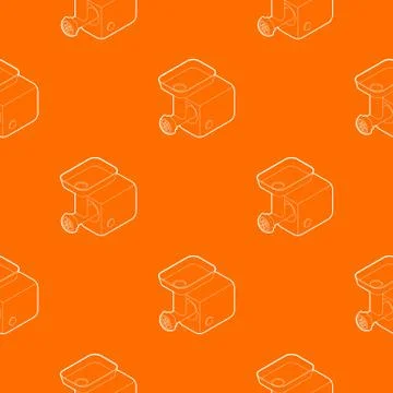 Electric meat grinder pattern vector orange Illustrazione stock