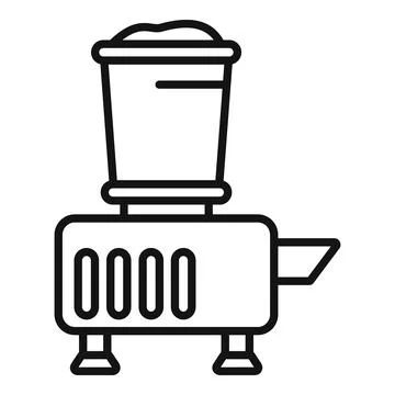 Electric meat grinder processing meat in the kitchen Stock Illustration