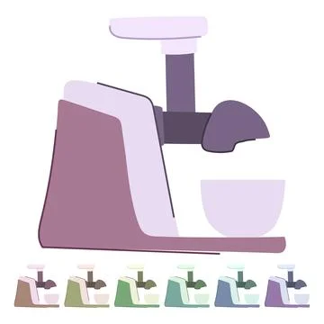 Electric meat grinder vector cartoon graphic イラスト素材