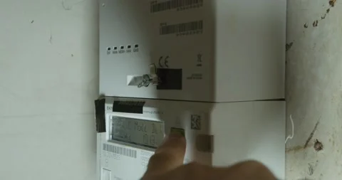 Electric meter box at home Stock Footage 225294379