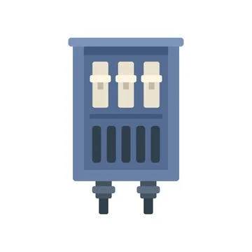 Electric meter box providing power supply to residential building Ilustración de archivo
