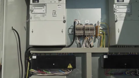 Electric meter cabinet Stock Footage 167252914