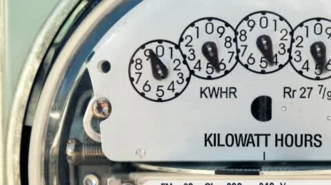 Electric Meter Dial - Time Lapse Stockbeeldmateriaal 9880197