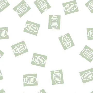 Electric meter glyph vector seamless pattern isolated Stock Illustration