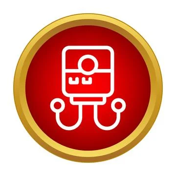 Electric meter icon controlling energy consumption measuring device Stock Illustration