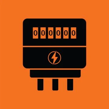 Electric meter icon Stock Illustration