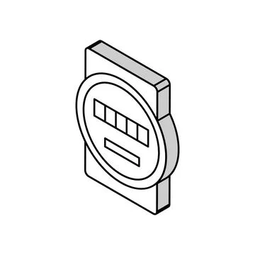 Electric meter isometric icon vector illustration Ilustración de archivo