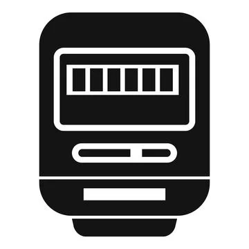 Electric meter measures energy consumption with digital display Stock Illustration