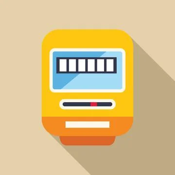 Electric meter measuring energy consumption with digital display Stock Illustration
