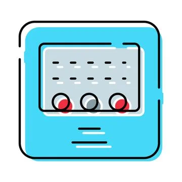 Electric meter measuring energy consumption appliance icon Illustrazione stock