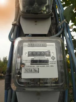 Electric meter Stock Photos