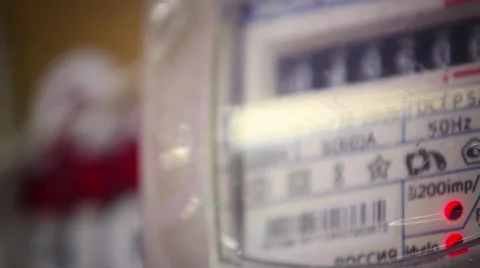 Electric meter readings Stock Footage 65226420