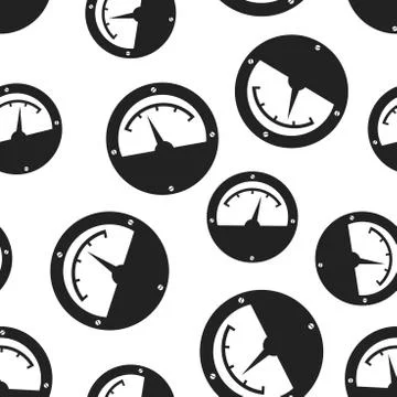 Electric meter seamless pattern background. Business flat vector illustration Stock Illustration