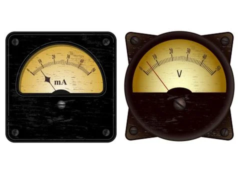 Electric meters Stock Illustration