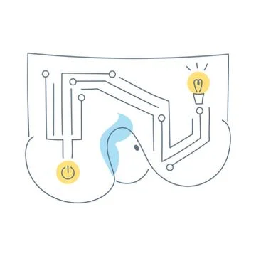 Electric , microelectronics Stock Illustration