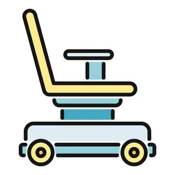 Electric mobility aid chair for elderly or disabled person Stock Illustration