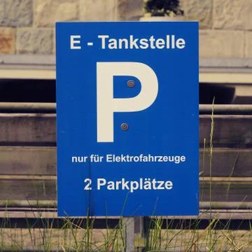 Electric mobility charging point Stock Photos