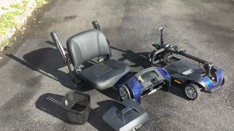 Electric mobility scooter for the disabled Stock Footage 151420795