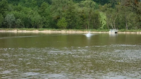 Electric model ship on the lake Stock Footage 109510587