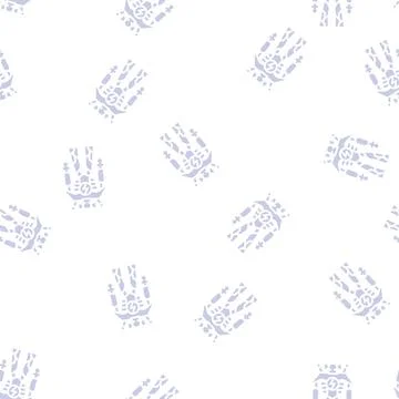Electric monster glyph seamless pattern Illustrazione stock