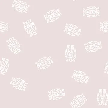 Electric monster line seamless pattern Stock Illustration