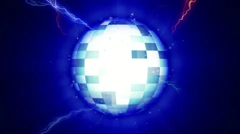 Electric mosaic sphere Stock Footage 11315535