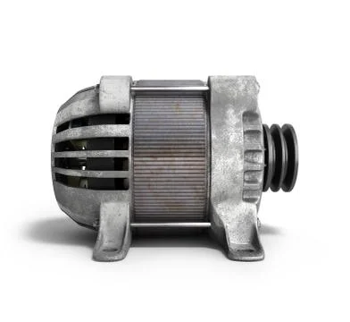 Electric motor 3d render isolated on the white background Stock Illustration