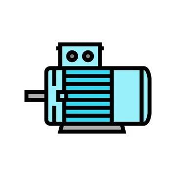 Electric motor electrical engineer color icon vector illustration Illustrazione stock